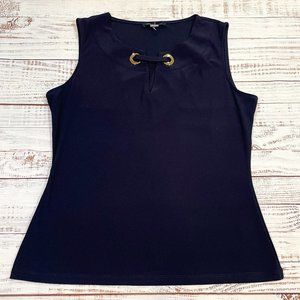 Women's Tommy Hilfiger Navy Blue Keyhole Tank